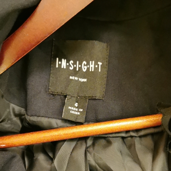 Insight Black Ruffled Button Blazer - Picture 2 of 4